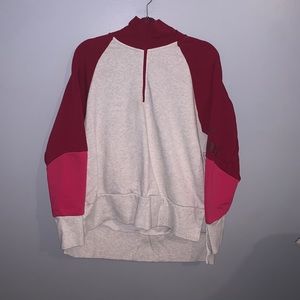 nike colorblock sleeve quarter zip hoodie